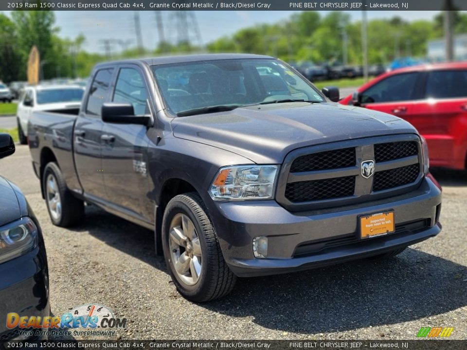 2019 Ram 1500 Classic Express Quad Cab 4x4 Granite Crystal Metallic / Black/Diesel Gray Photo #3