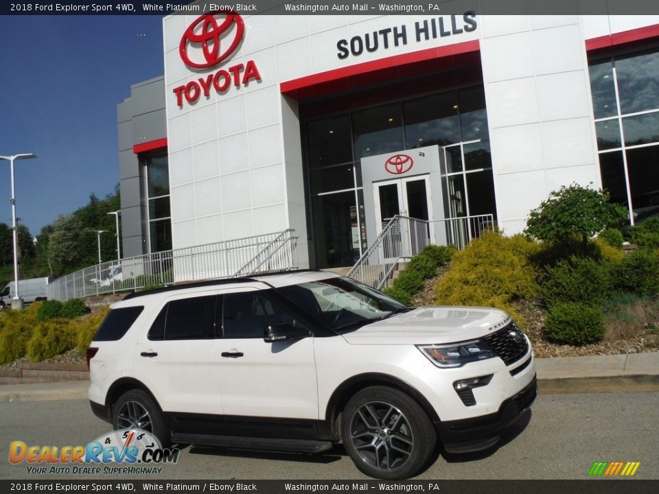 2018 Ford Explorer Sport 4WD White Platinum / Ebony Black Photo #2