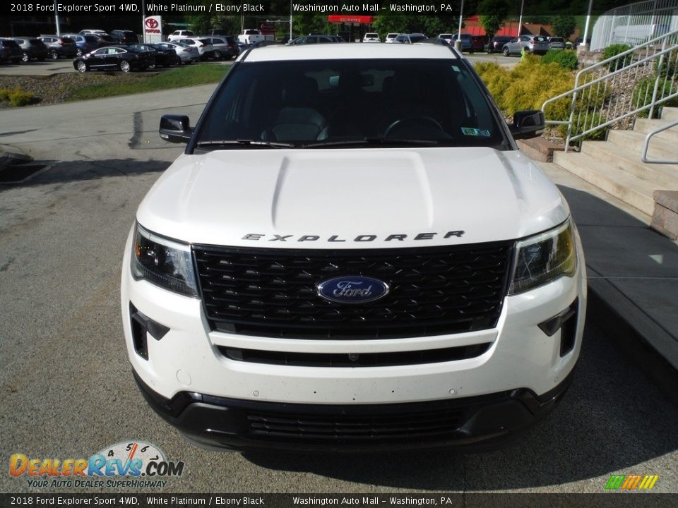 2018 Ford Explorer Sport 4WD White Platinum / Ebony Black Photo #10