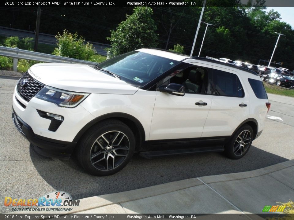 2018 Ford Explorer Sport 4WD White Platinum / Ebony Black Photo #12