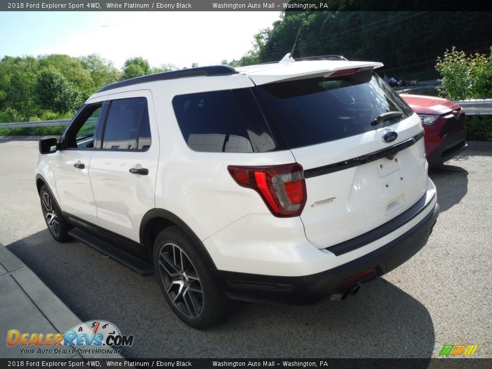 2018 Ford Explorer Sport 4WD White Platinum / Ebony Black Photo #15