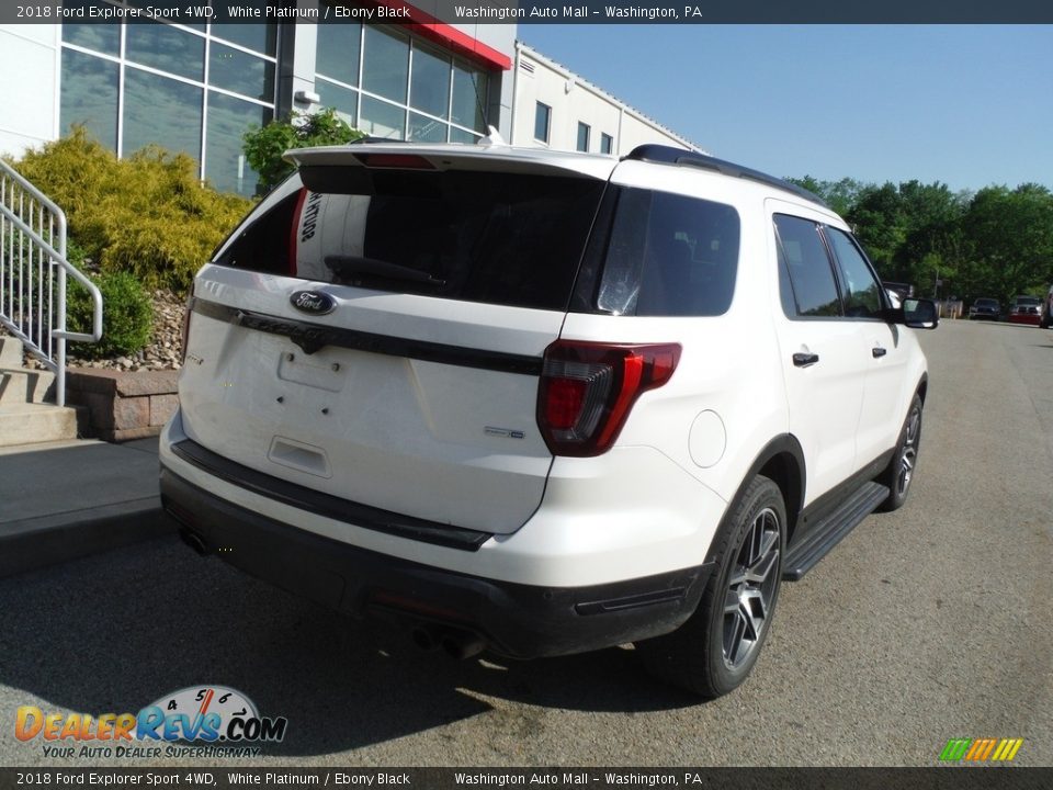 2018 Ford Explorer Sport 4WD White Platinum / Ebony Black Photo #18