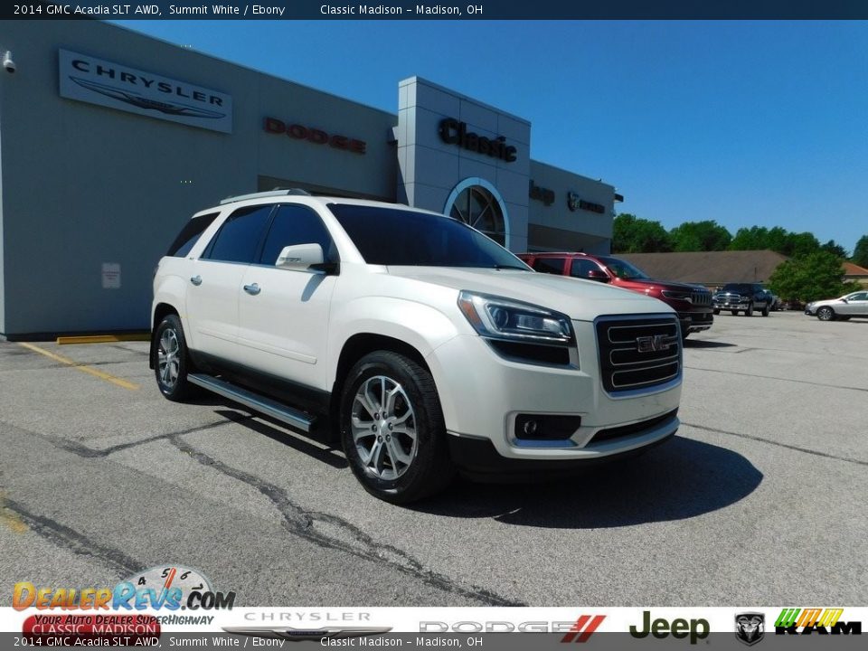 2014 GMC Acadia SLT AWD Summit White / Ebony Photo #1
