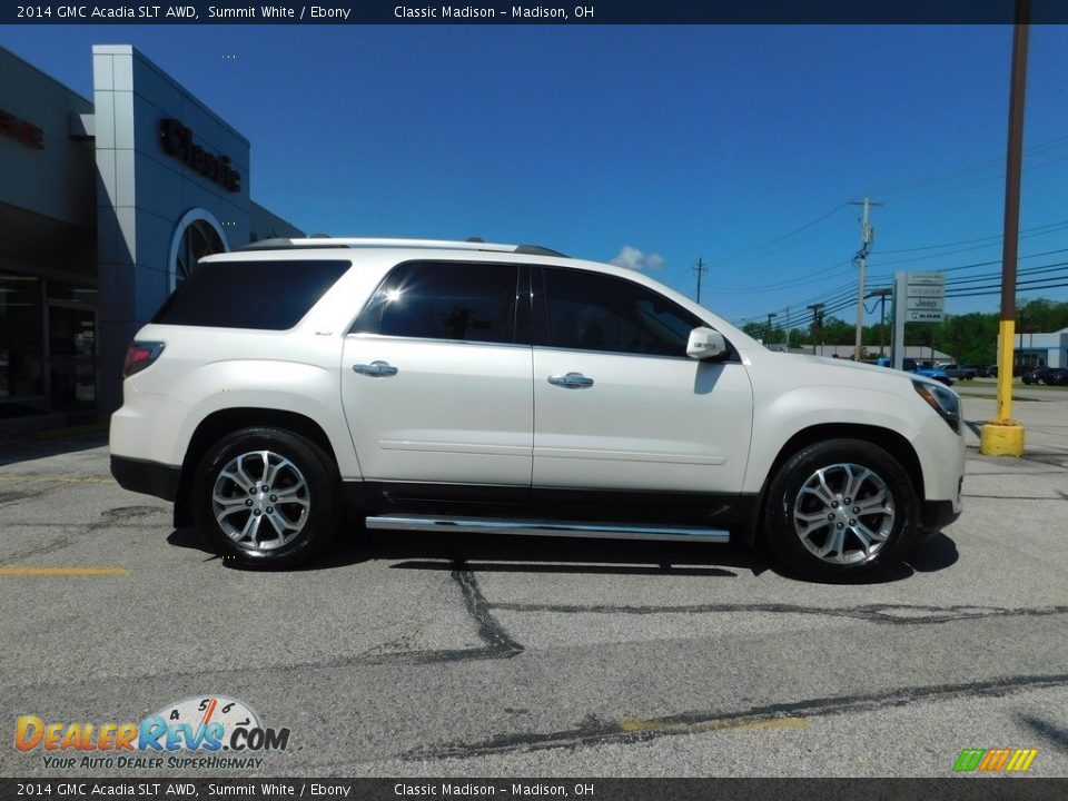 2014 GMC Acadia SLT AWD Summit White / Ebony Photo #2