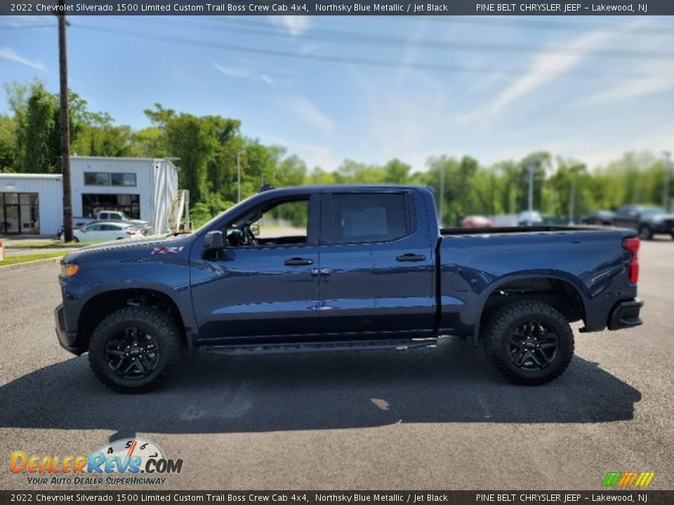 2022 Chevrolet Silverado 1500 Limited Custom Trail Boss Crew Cab 4x4 Northsky Blue Metallic / Jet Black Photo #21