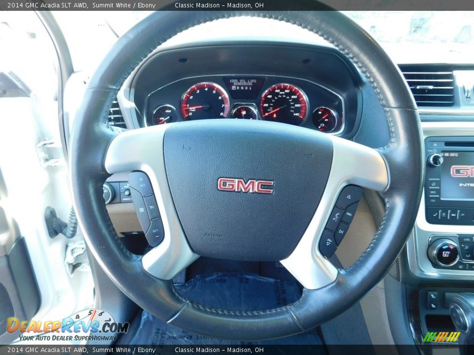2014 GMC Acadia SLT AWD Summit White / Ebony Photo #8