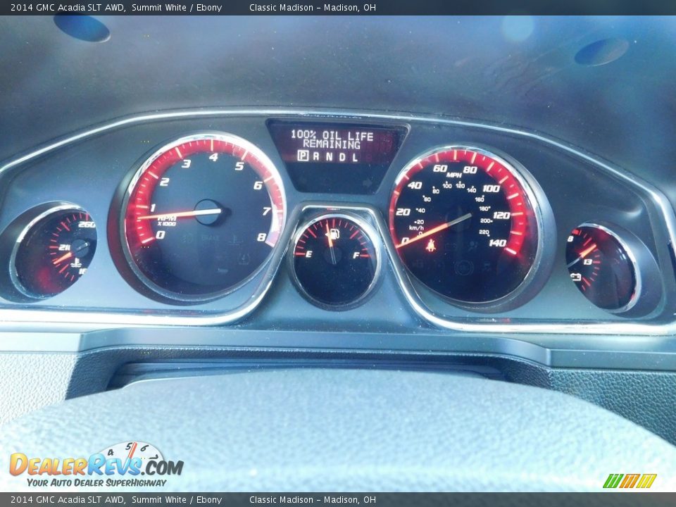 2014 GMC Acadia SLT AWD Summit White / Ebony Photo #9