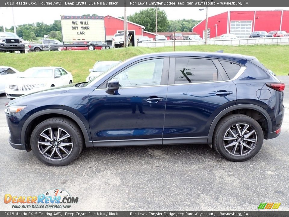 2018 Mazda CX-5 Touring AWD Deep Crystal Blue Mica / Black Photo #2