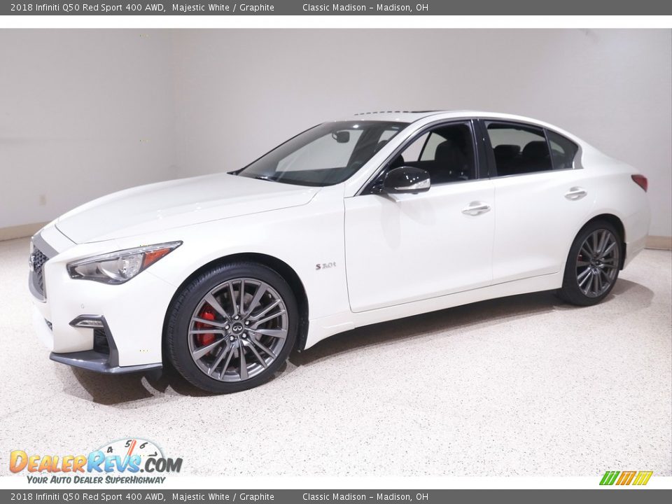 2018 Infiniti Q50 Red Sport 400 AWD Majestic White / Graphite Photo #3