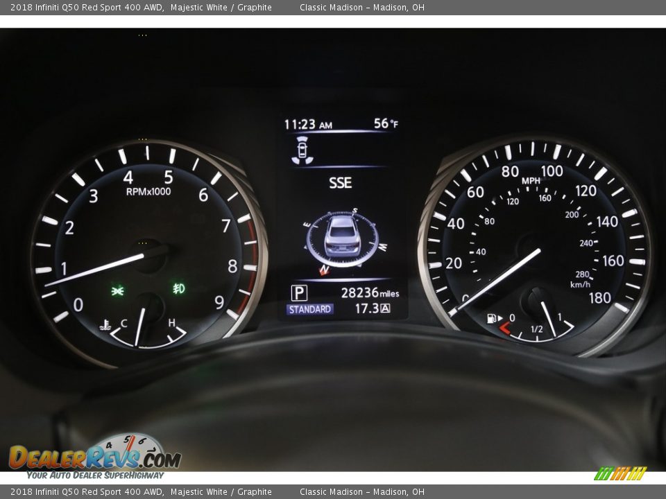 2018 Infiniti Q50 Red Sport 400 AWD Majestic White / Graphite Photo #8