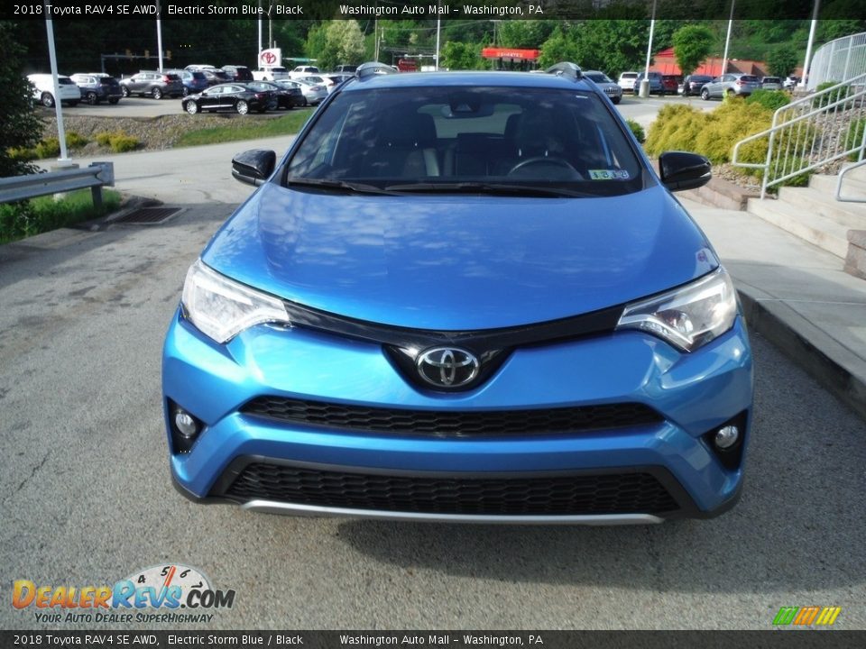 2018 Toyota RAV4 SE AWD Electric Storm Blue / Black Photo #14