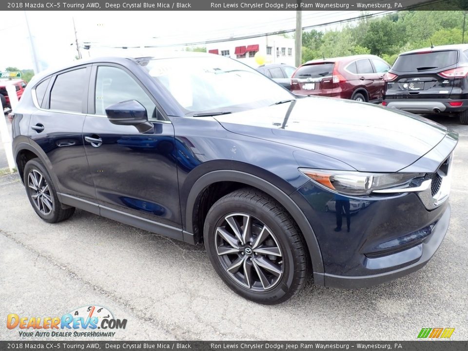 2018 Mazda CX-5 Touring AWD Deep Crystal Blue Mica / Black Photo #8