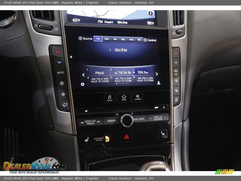 2018 Infiniti Q50 Red Sport 400 AWD Majestic White / Graphite Photo #13