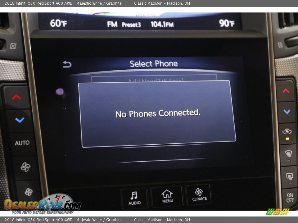 2018 Infiniti Q50 Red Sport 400 AWD Majestic White / Graphite Photo #14