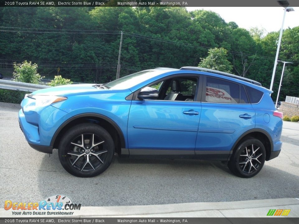 2018 Toyota RAV4 SE AWD Electric Storm Blue / Black Photo #16