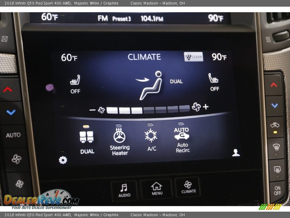 2018 Infiniti Q50 Red Sport 400 AWD Majestic White / Graphite Photo #15