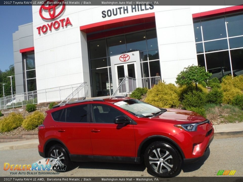 2017 Toyota RAV4 LE AWD Barcelona Red Metallic / Black Photo #2