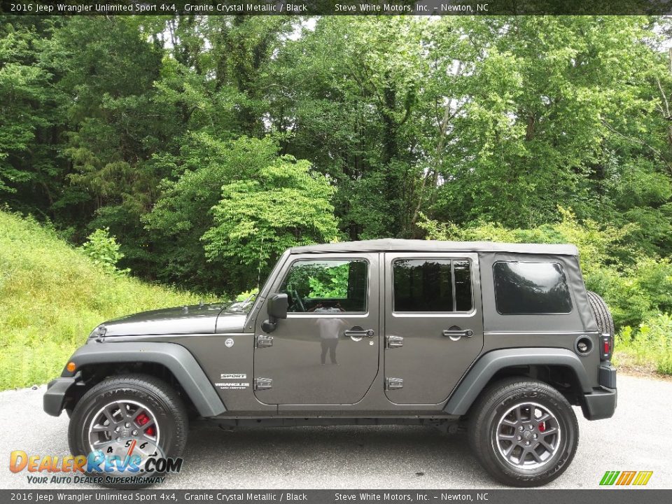 2016 Jeep Wrangler Unlimited Sport 4x4 Granite Crystal Metallic / Black Photo #1