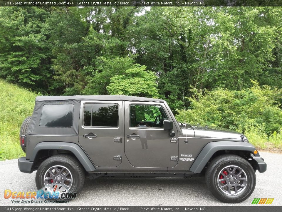2016 Jeep Wrangler Unlimited Sport 4x4 Granite Crystal Metallic / Black Photo #5