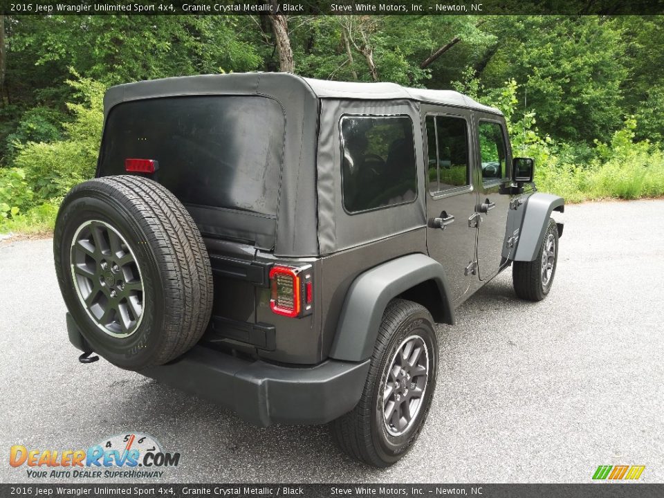 2016 Jeep Wrangler Unlimited Sport 4x4 Granite Crystal Metallic / Black Photo #6