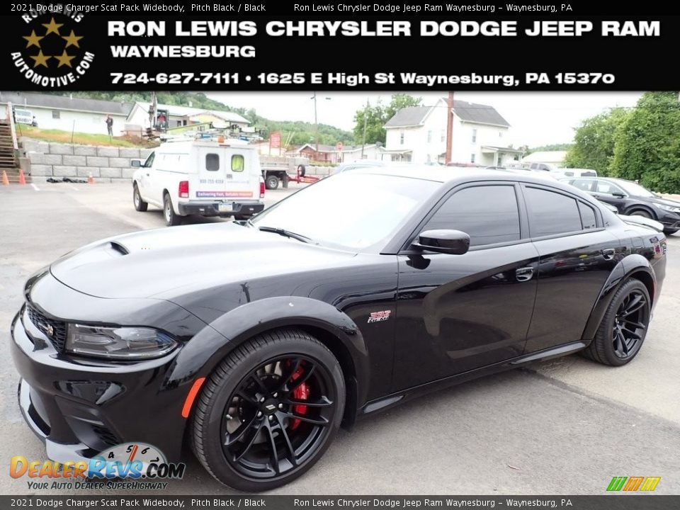 2021 Dodge Charger Scat Pack Widebody Pitch Black / Black Photo #1