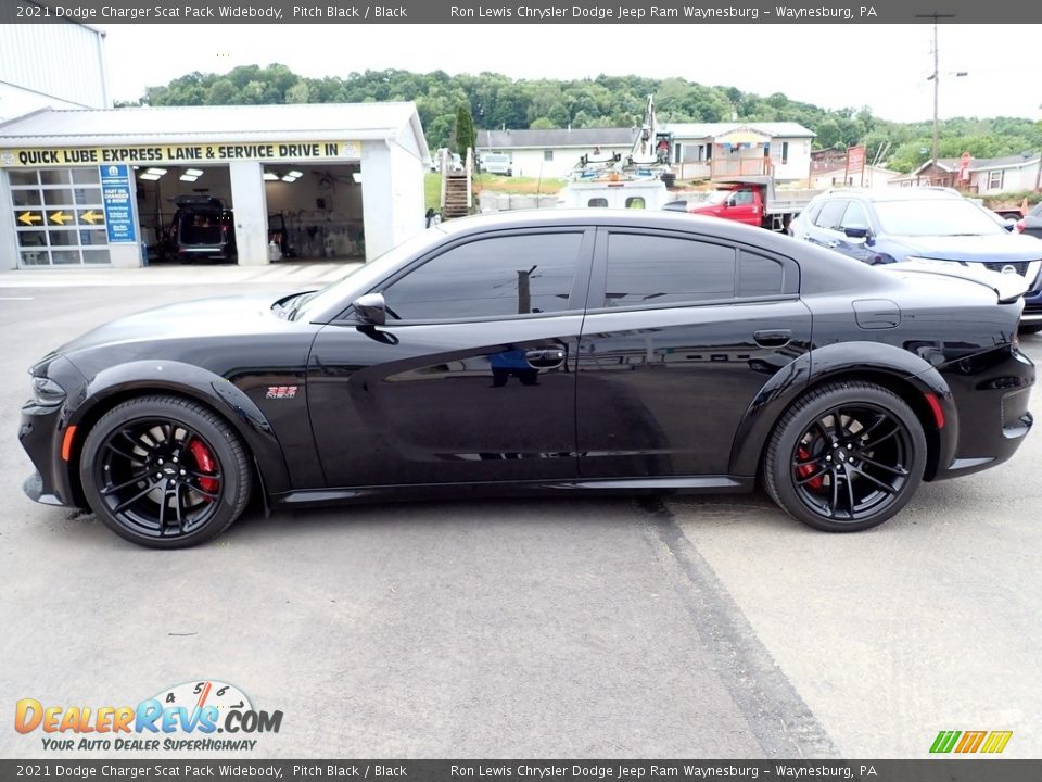 Pitch Black 2021 Dodge Charger Scat Pack Widebody Photo #2