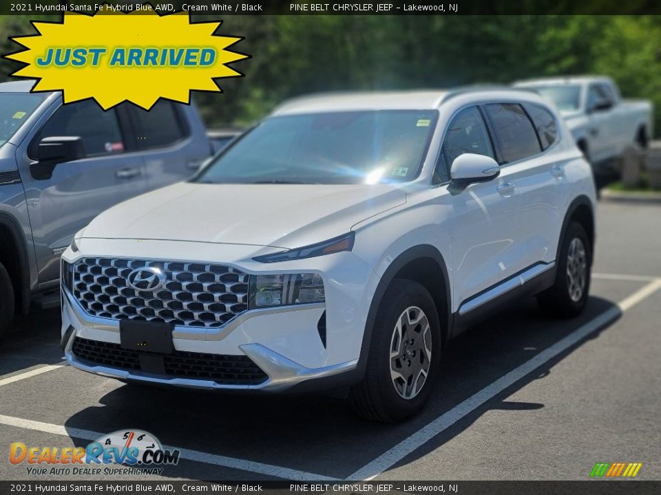 2021 Hyundai Santa Fe Hybrid Blue AWD Cream White / Black Photo #1