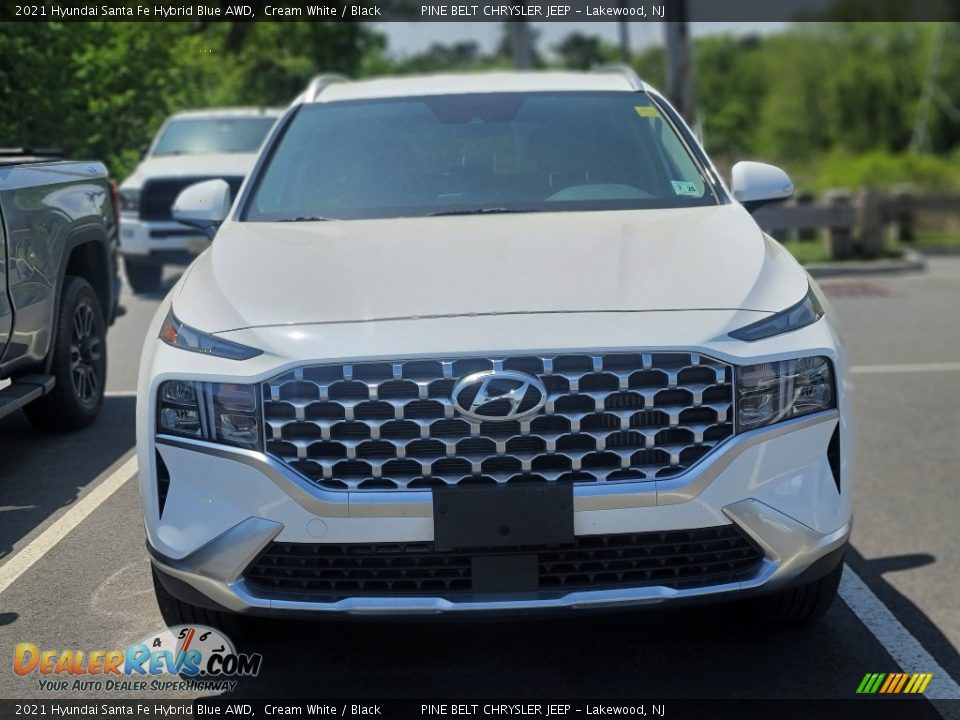 2021 Hyundai Santa Fe Hybrid Blue AWD Cream White / Black Photo #2