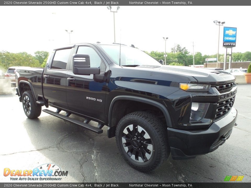 2020 Chevrolet Silverado 2500HD Custom Crew Cab 4x4 Black / Jet Black Photo #10