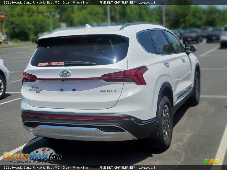 2021 Hyundai Santa Fe Hybrid Blue AWD Cream White / Black Photo #6