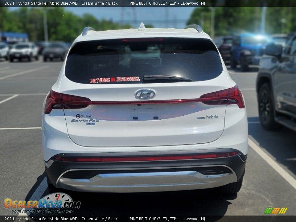 2021 Hyundai Santa Fe Hybrid Blue AWD Cream White / Black Photo #7