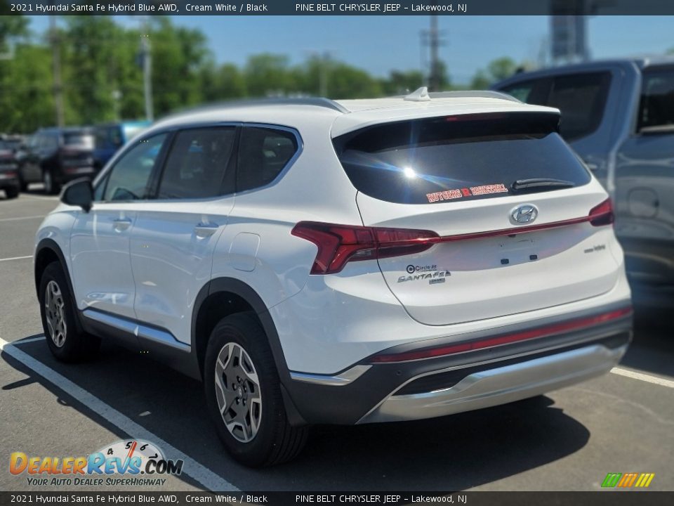 2021 Hyundai Santa Fe Hybrid Blue AWD Cream White / Black Photo #8