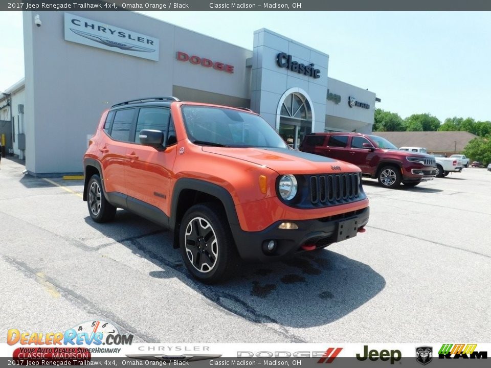2017 Jeep Renegade Trailhawk 4x4 Omaha Orange / Black Photo #1