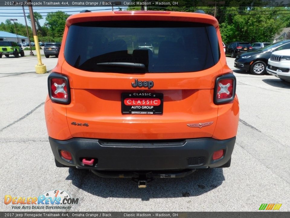2017 Jeep Renegade Trailhawk 4x4 Omaha Orange / Black Photo #4