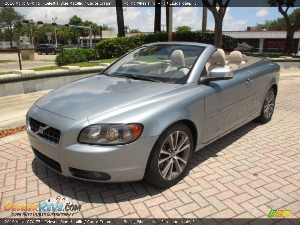 2010 Volvo C70 T5 Celestial Blue Metallic / Cacite Cream Photo #9