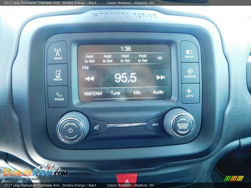 2017 Jeep Renegade Trailhawk 4x4 Omaha Orange / Black Photo #12