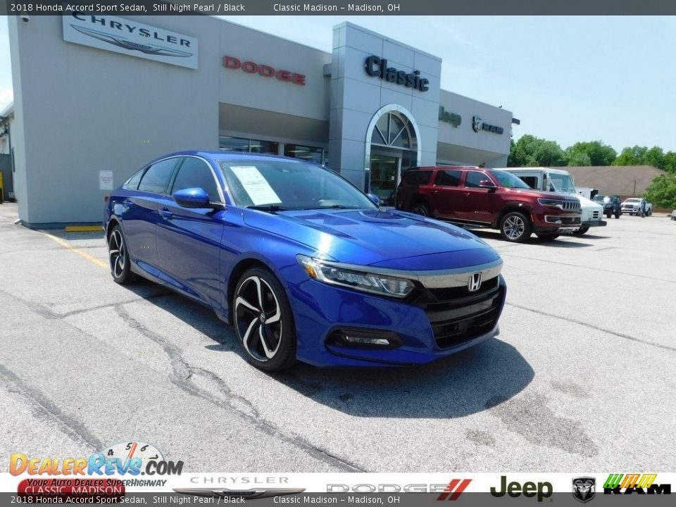 2018 Honda Accord Sport Sedan Still Night Pearl / Black Photo #1
