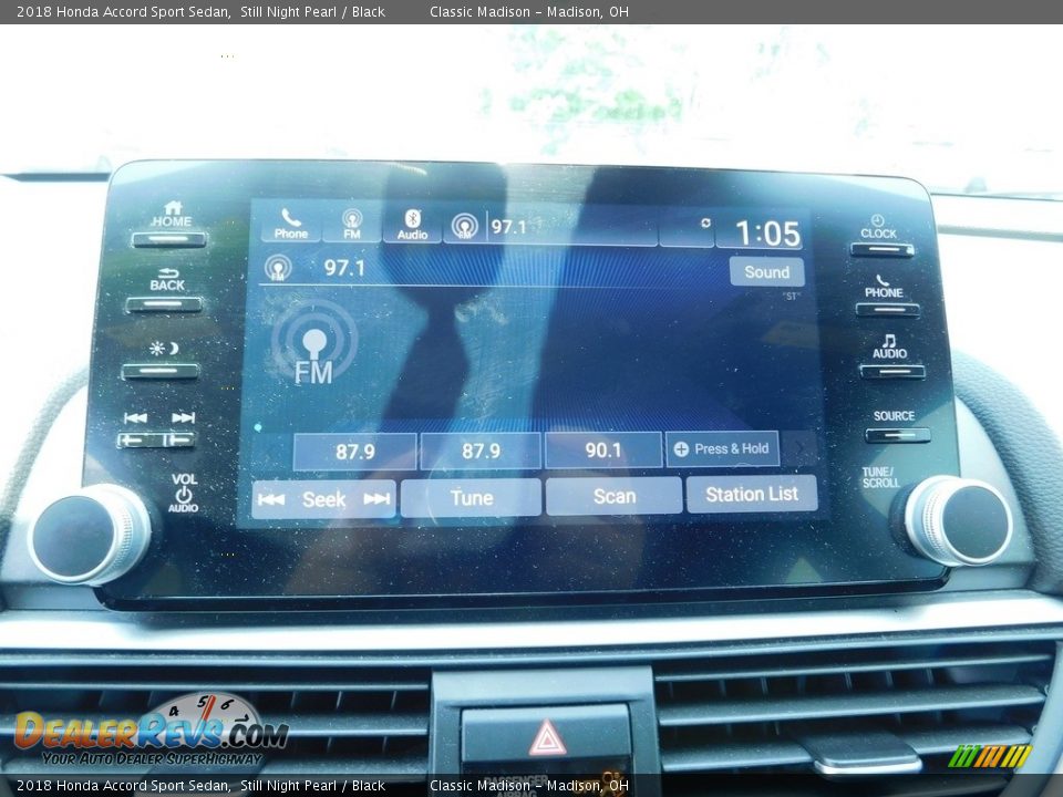 2018 Honda Accord Sport Sedan Still Night Pearl / Black Photo #13