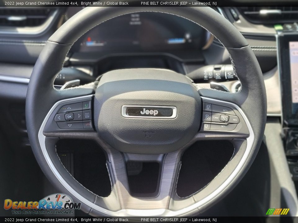 2022 Jeep Grand Cherokee Limited 4x4 Bright White / Global Black Photo #9
