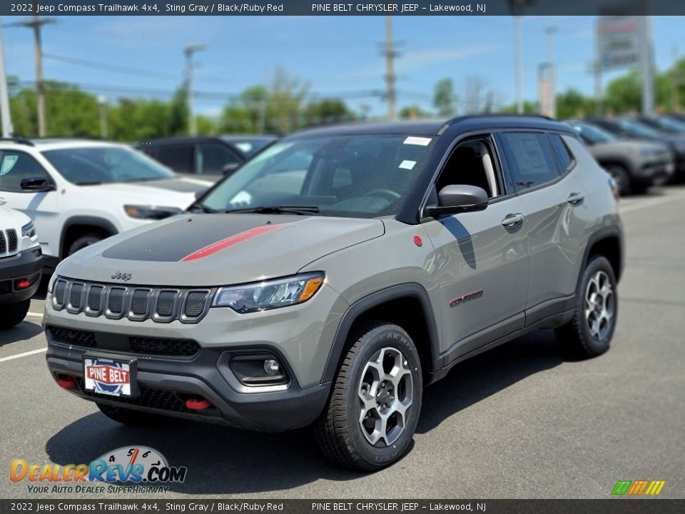 2022 Jeep Compass Trailhawk 4x4 Sting Gray / Black/Ruby Red Photo #1