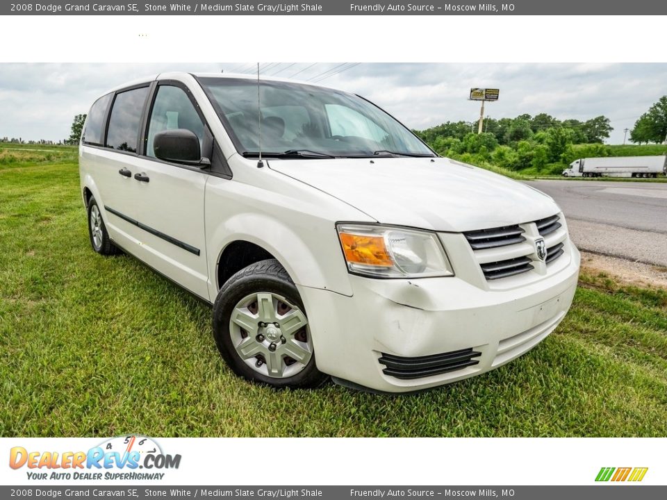 2008 Dodge Grand Caravan SE Stone White / Medium Slate Gray/Light Shale Photo #1