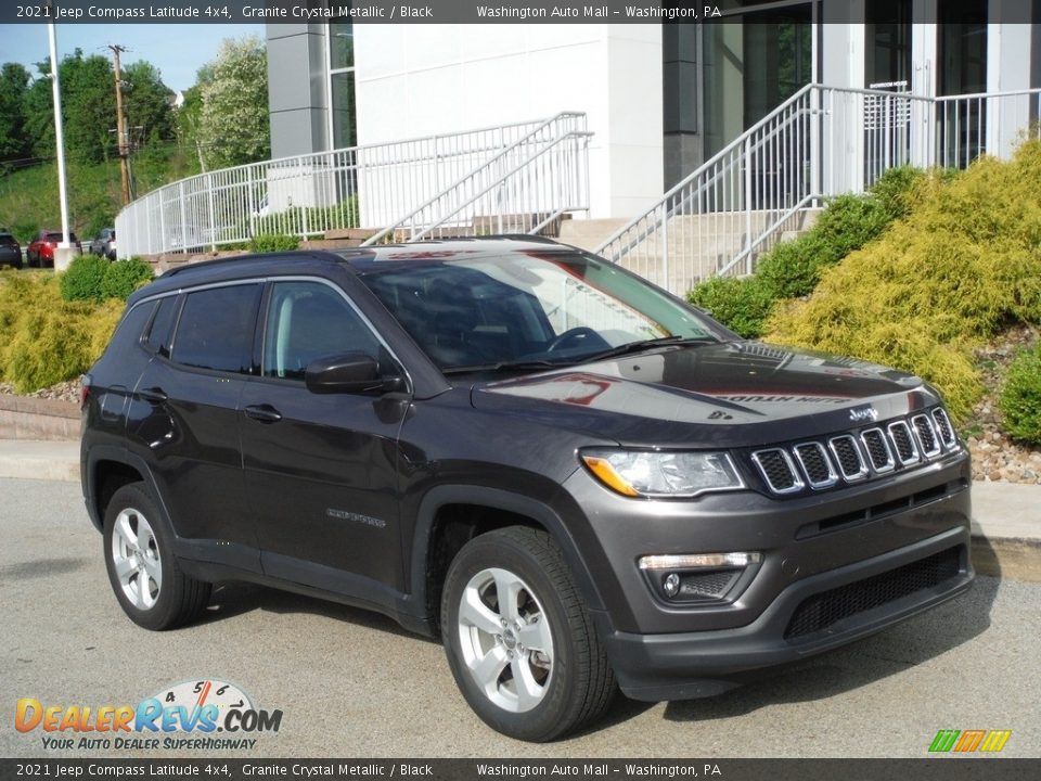 2021 Jeep Compass Latitude 4x4 Granite Crystal Metallic / Black Photo #1