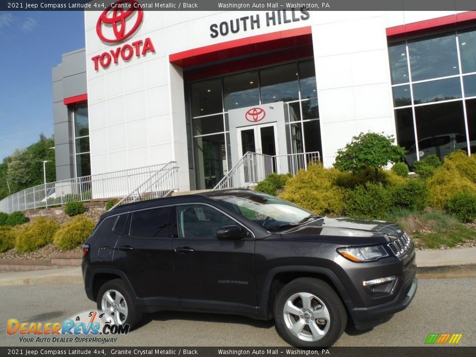 2021 Jeep Compass Latitude 4x4 Granite Crystal Metallic / Black Photo #2