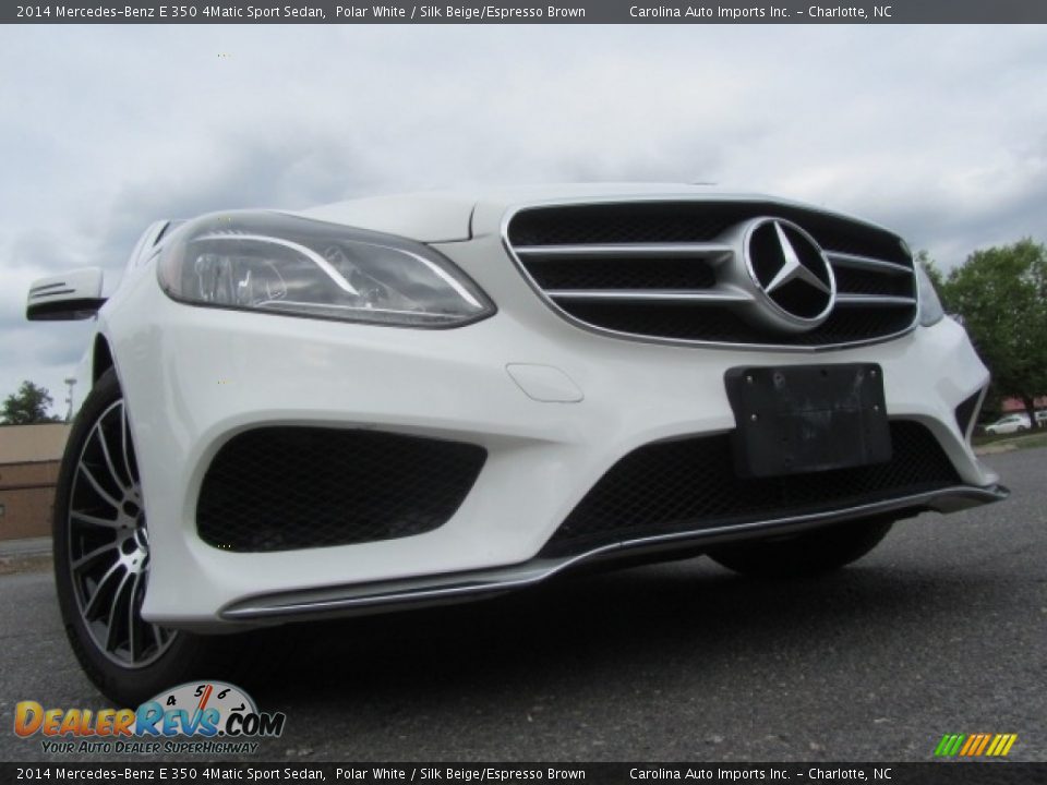 2014 Mercedes-Benz E 350 4Matic Sport Sedan Polar White / Silk Beige/Espresso Brown Photo #1