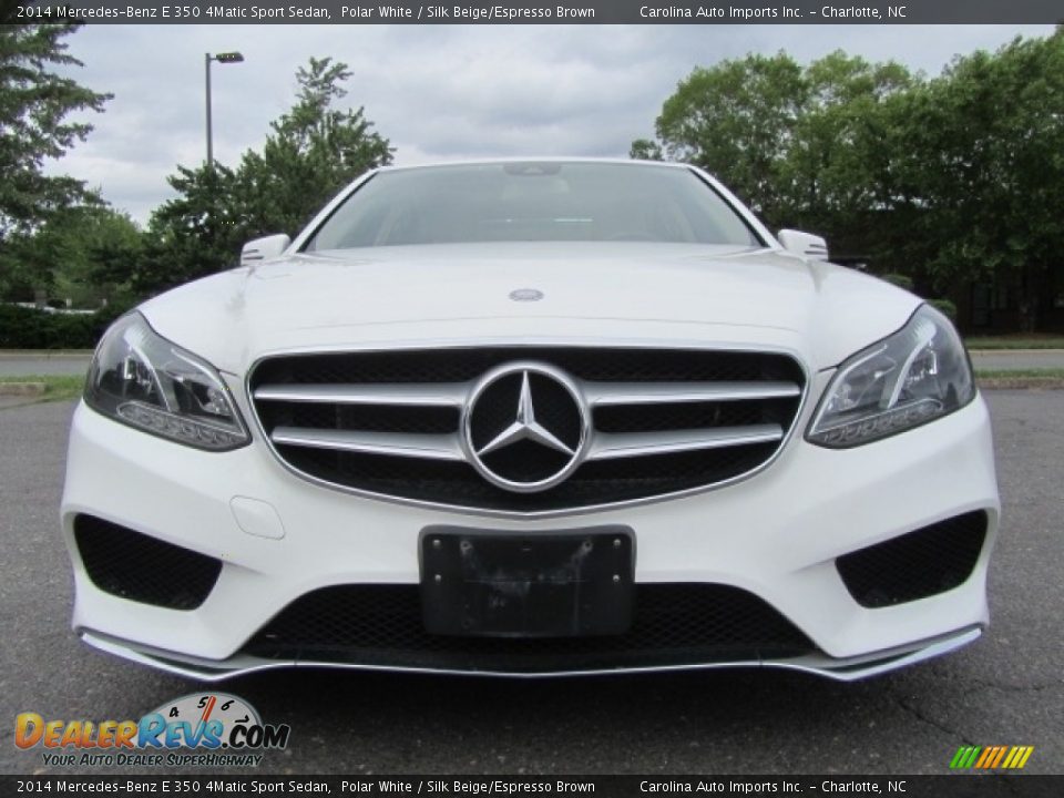 2014 Mercedes-Benz E 350 4Matic Sport Sedan Polar White / Silk Beige/Espresso Brown Photo #4