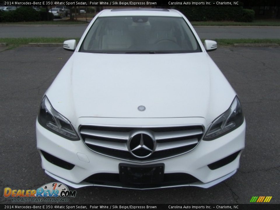 2014 Mercedes-Benz E 350 4Matic Sport Sedan Polar White / Silk Beige/Espresso Brown Photo #5