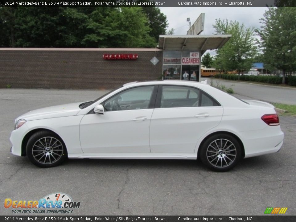 2014 Mercedes-Benz E 350 4Matic Sport Sedan Polar White / Silk Beige/Espresso Brown Photo #7