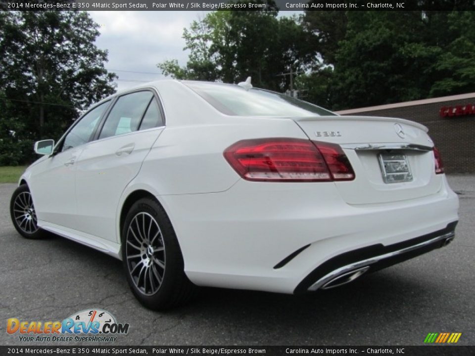 2014 Mercedes-Benz E 350 4Matic Sport Sedan Polar White / Silk Beige/Espresso Brown Photo #8