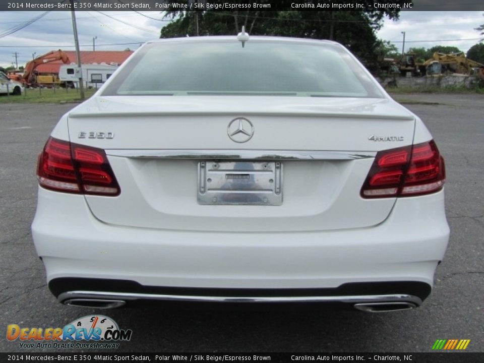2014 Mercedes-Benz E 350 4Matic Sport Sedan Polar White / Silk Beige/Espresso Brown Photo #9