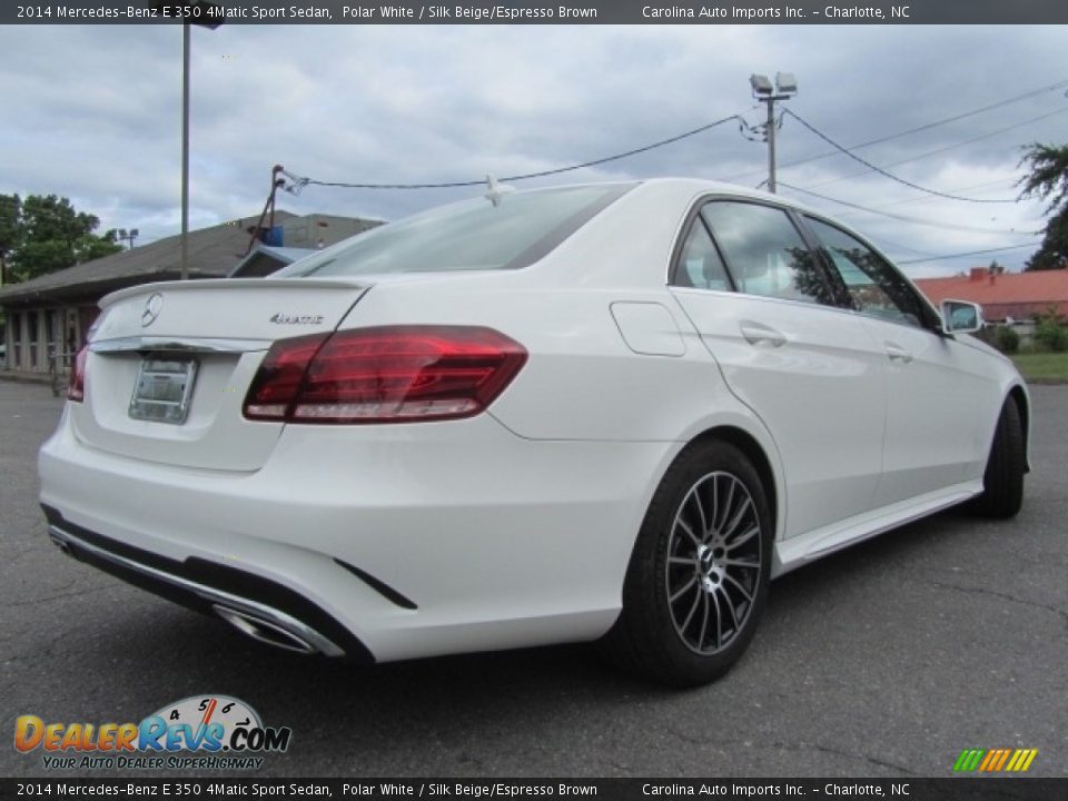2014 Mercedes-Benz E 350 4Matic Sport Sedan Polar White / Silk Beige/Espresso Brown Photo #10